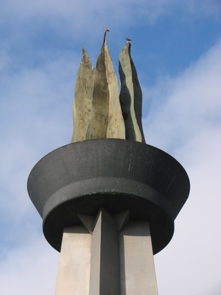 Bild: Impressionen vom Obelisken Flamme der Freundschaft in Hettstedt.