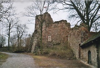 Bild: Reste der alten Burg zu Friedeburg an der Saale.