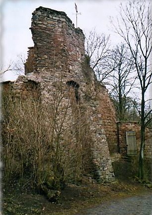 Bild: Reste der alten Burg zu Friedeburg an der Saale.