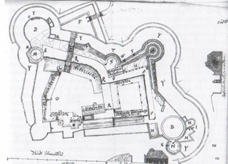 Bild: Grundriss der Festung Mansfeld vor der Schleifung.