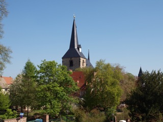 Bild: Blick auf die Kirche St. Nikolai in Eisleben.
