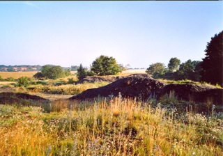 Bild: Bergbauhalden auf der Mansfelder Hochfläche bei Welfesholz.