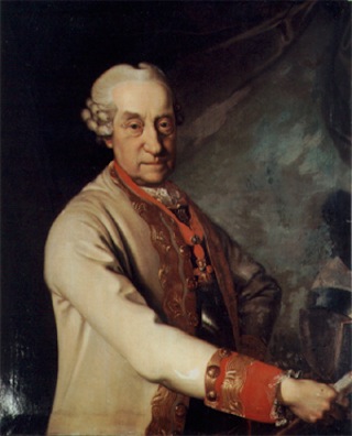 Bild: Porträt des Joseph Friedrich von Sachsen-Hildburghausen (1702-1787). Gemälde eines unbekannten Künstlers, vor 1768. Dieses Bild ist gemeinfrei, weil seine urheberrechtliche Schutzfrist abgelaufen ist. 