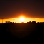 Siersleben - Sonnenuntergang bei einer Schlechtwetterfront.