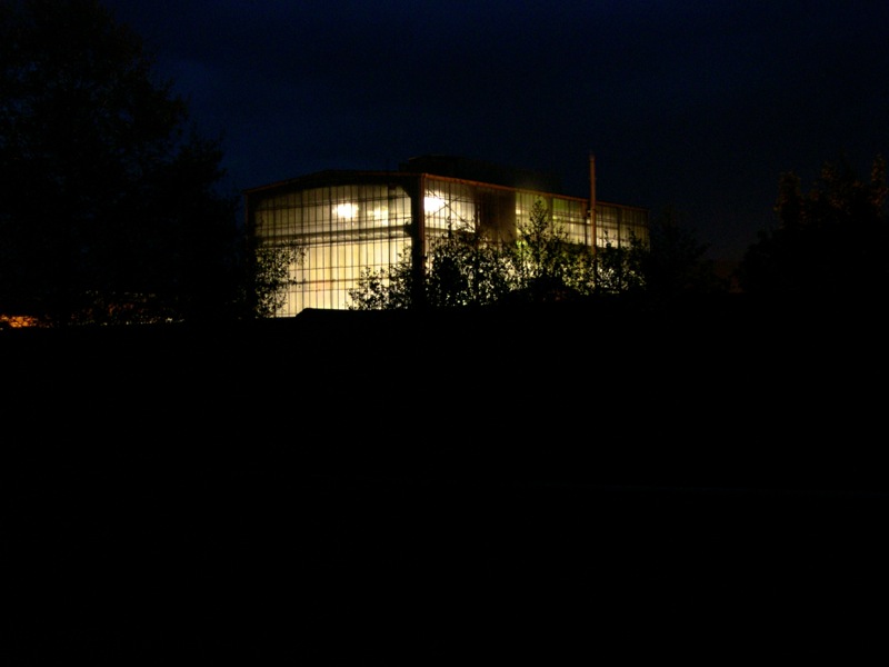 Hettstedt - ALUHET bei Nacht von Großörner aus fotografiert.