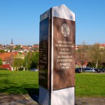 Bild: Eisleben - Am Denkmal SEILSCHEIBE.