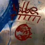 Bild: Eisleben - Graffiti am DENKMAL HUNT, STOLLN UND GRUBENPFERD.