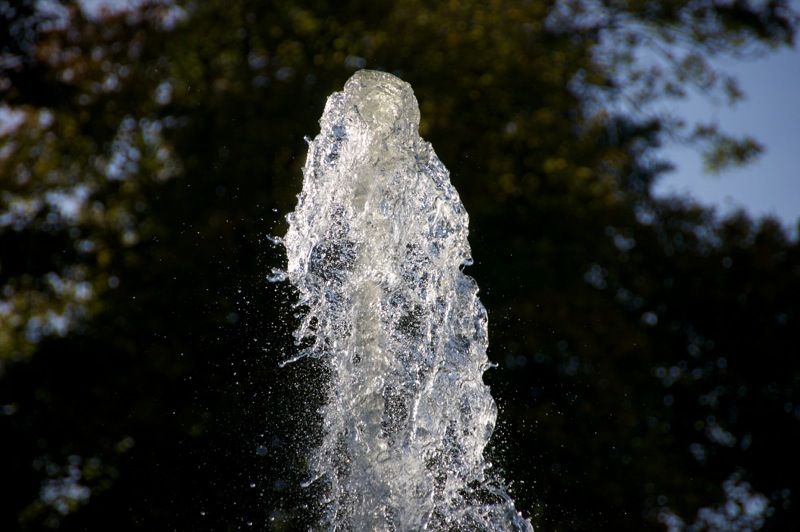 Wasserfontäne im Schlosspark zu Ballenstedt.