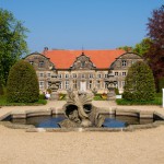 Bild: Wasserspiel im Barockgarten des Kleinen Schlosses zu Blankenburg.