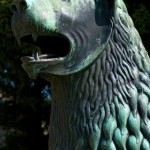 Bild: Detailansicht des bronzenen Löwen der Braunschweiger.