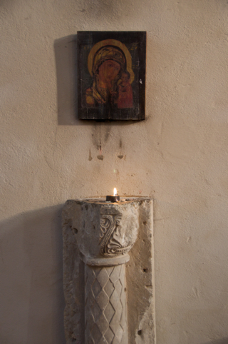 Bild: Ikone in Stiftskirche auf dem Petersberg bei Halle an der Saale.
