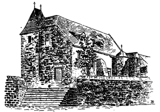 Bild: Die Kirche St. Margarethen zu Aschersleben in einer historischen Abbildung. Dieses Bild ist gemeinfrei, weil seine urheberrechtliche Schutzfrist abgelaufen ist.