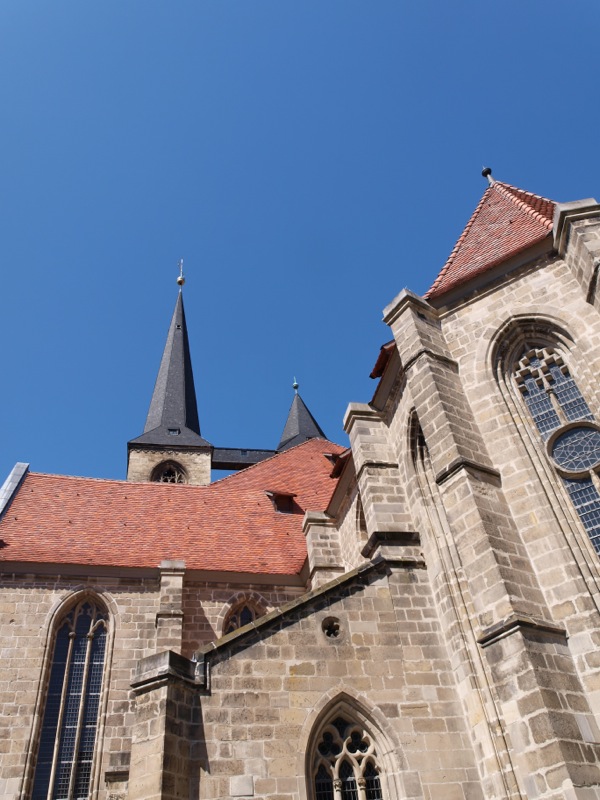 Bild: Blick auf die Martinikirche von Halberstadt.