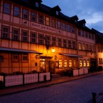 Bild: Stolberg - Hotel zum Kanzler bei Nacht.