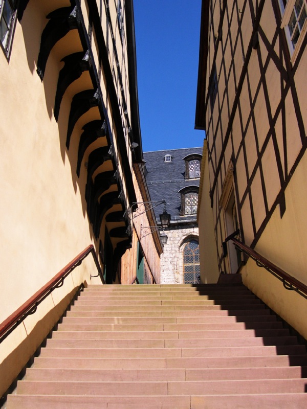 Bild: Stolberg - Rathaustreppe.